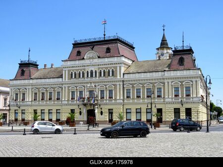 Baja town hall - Grassalkovich castle -Neorenaissance-stock-foto