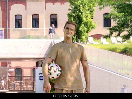 Sport - Live statue - European Soccer Championship-stock-foto
