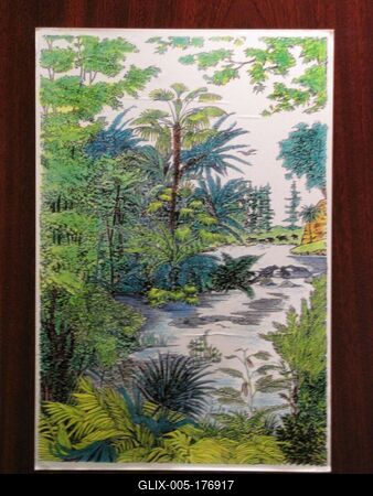 Natural environment of Northern Hungary 20 million years ago-stock-foto