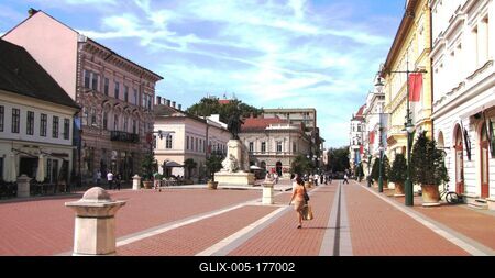 Szeged - Downrown - Klauzál Square - Hungary-stock-foto