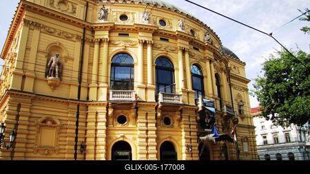 Szeged - National Theatre - Neo-Baroque - Hungary-stock-foto