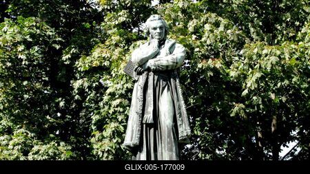 Statue of Dugonics András - Writer - Szeged - Hungary-stock-foto