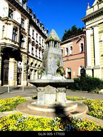 Pécs - Zsolnay well - Hungary-stock-foto