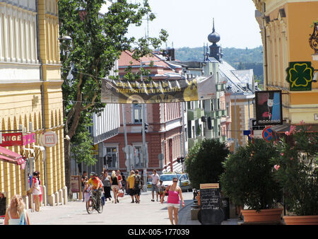 Pécs - City Center - Hungary-stock-foto