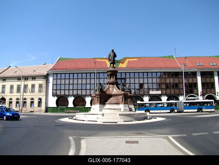 Statue of ceramist Zsolnay Viulmos - Pécs - Hungary-stock-foto