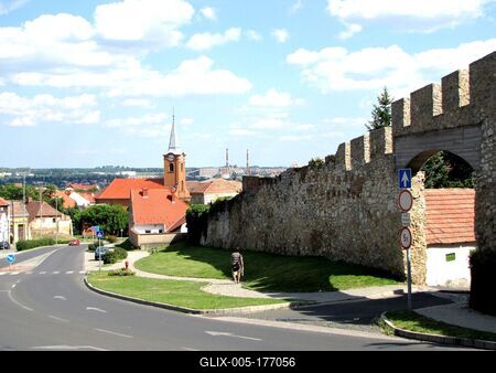 Pécs - Medieval City Wall - Hungary-stock-foto