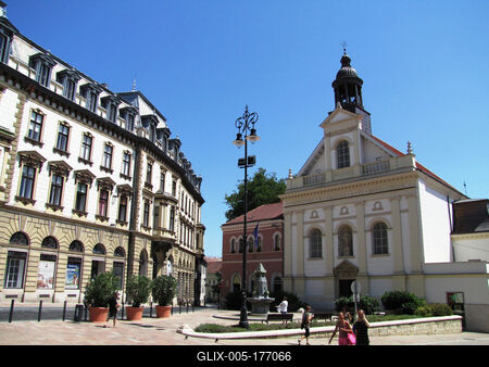Pécs - City Center - Hungary-stock-foto