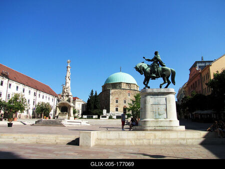 Pécs - Historical city Center - Hungary-stock-foto