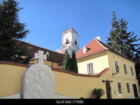 Győr - Hungary - Bishop palace - Tower - Memory-stock-foto