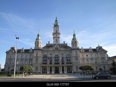 Győr Town Hall - Hungary-stock-foto