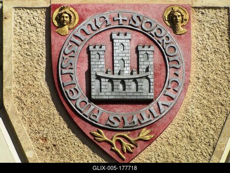 Sopron Coat of Arms - Hungary - Fidelissima Civitas-stock-foto