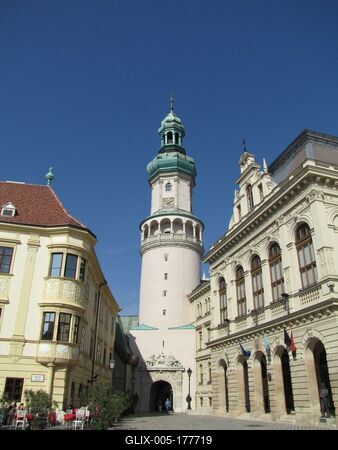 Sopron - Fire Tower - Hungary-stock-foto