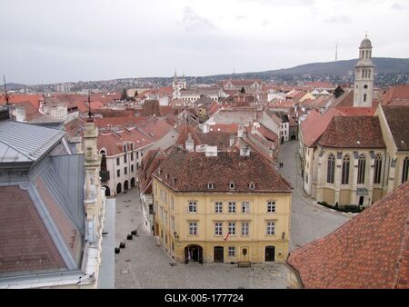 Panorama of Sopron - Hungary-stock-foto
