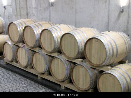 Pálinka barrels - Somló Hill Destillery - Hungary-stock-foto