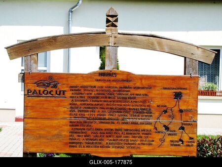 Palóc Road - Information site - Hungary-stock-foto