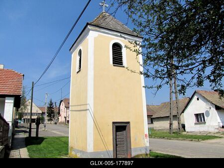 Lutheran belfry - Rétság - Hungary-stock-foto