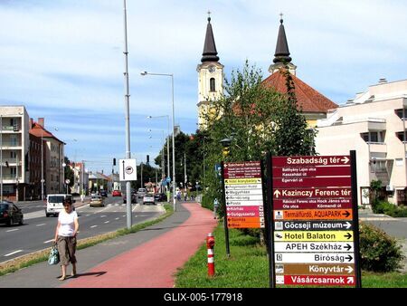 Zalaegerszeg - City center - Parish church - Hungary-stock-foto
