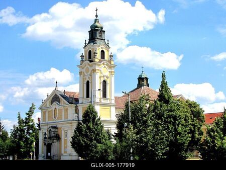 Church in Zalaegerszeg - Hungary-stock-foto