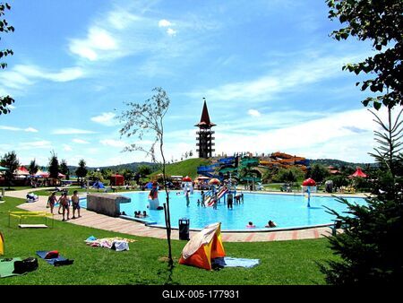 The Aqua City beach in Zalaegerszeg - Hungary-stock-foto