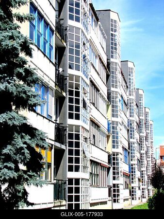 Residential buildings in Zalaegerszeg - Hungary-stock-foto