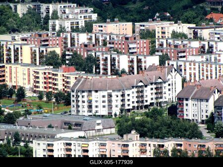 View of Zalaegerszeg - Residential area - Hungary-stock-foto