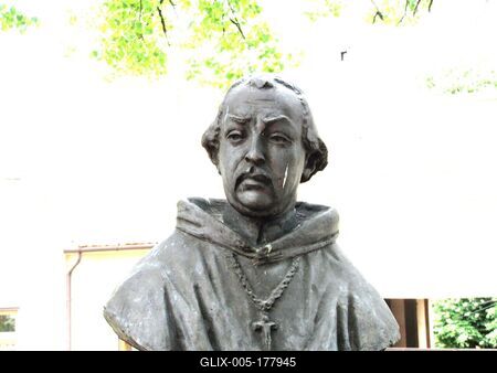 Bust of Priest Padányi Bíró Márton - Sümeg - Hungary-stock-foto