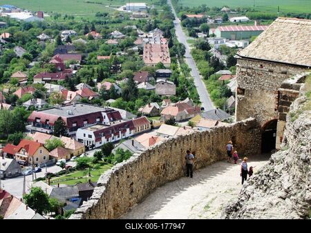 Sümeg - Castle - City view - Hungary-stock-foto