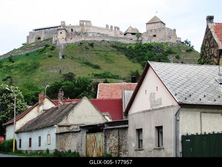 Sümeg - Settlement and Castle - Hungary-stock-foto