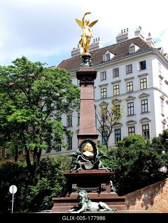 Statue of Mayor Johann Andreas von Liebenberg - Vienna-stock-foto