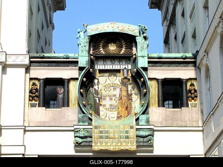 Ankeruhr - Clock - Vienna - Austria-stock-foto