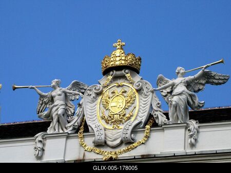 Austrian imperial Crown - Decoration - Vienna - Hofburg-stock-foto