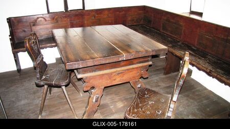 Furniture of Birthplace of Petőfi Sándor - Kiskőrös - Hungary-stock-foto