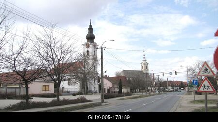 Soltvadkert - Hungary - Lutheran and Reformed Churches-stock-foto