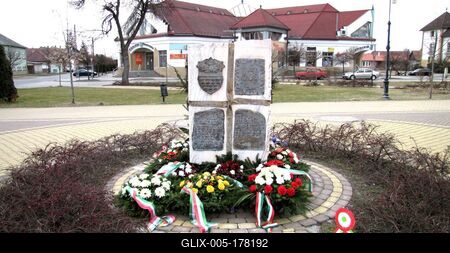 Monument - 1848 - War of Independence - Soltvadkert - Hungary-stock-foto
