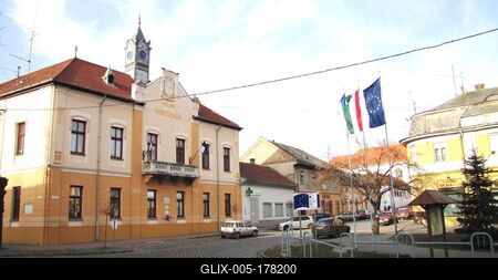 Dunaföldvár - City Center - Hungary-stock-foto