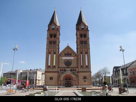 Cathedral of Nyíregyháza - Hungary-stock-foto