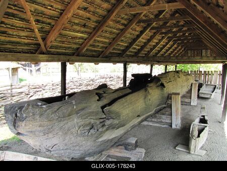 Fishing boat - Sóstó ethnographic museum - Hungary-stock-foto