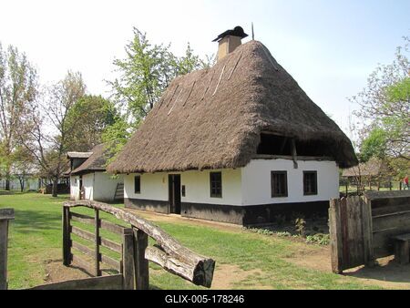 Ethnographic museum - Sóstó - Hungary - Farm-stock-foto