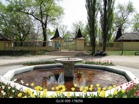 Entrance to the Sóstó lake bath - Nyíregyháza - Hungary-stock-foto