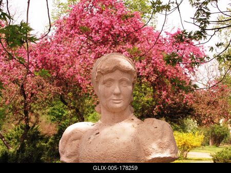 Bust of Blaha Lujza - Nightingale of the nation - Hungary-stock-foto