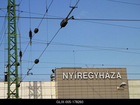 The Railway station of Nyíregyháza - Hungary-stock-foto
