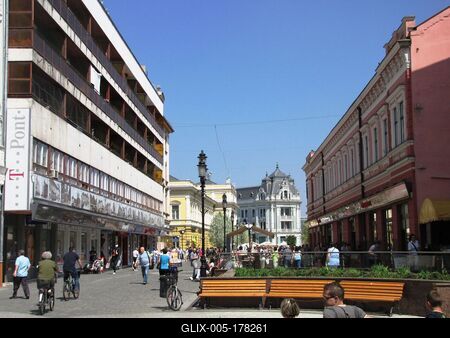 Nyíregyháza - Downtown - Hungary-stock-foto