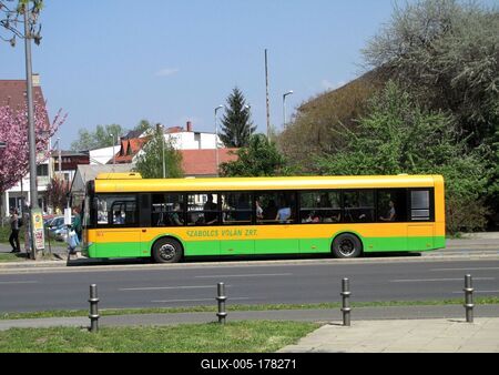Bus in Nyíregyháza - Hungary-stock-foto