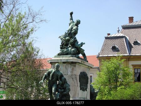 WWI Monument - Nyíregyháza - Hungary-stock-foto