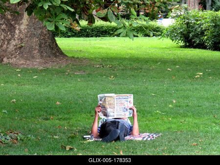 In the soft lap of nature - Recreation on Margaret Island - Budapest-stock-foto