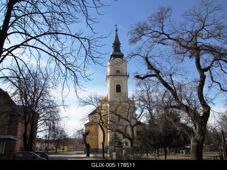 Kiskunmajsa - Assumption catholic Church - Hungary-stock-foto