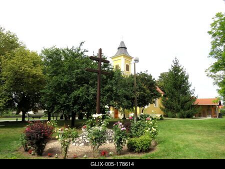 Mindszentpuszta village center - Hungary-stock-foto
