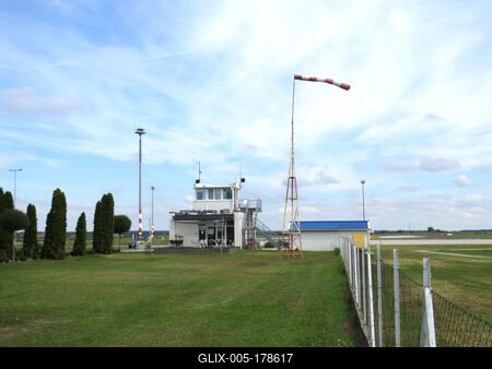Control tower of Per Airport - Győr - Hungary-stock-foto