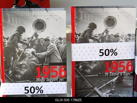 Budapest International Book Festival - Book on 1956-stock-foto