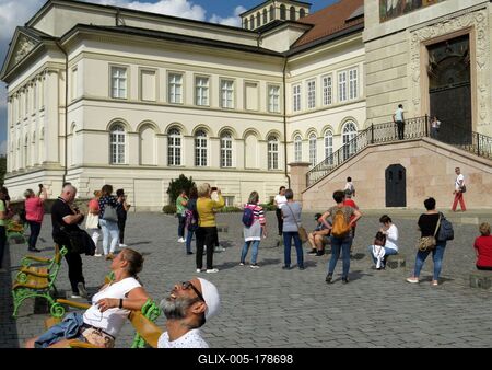 Pannonhalma Archabbey - Visitors - Hungary-stock-foto